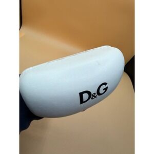 Dolce & Gabbana Eyeglass Clamshell Case Hard Black & White With Black Lining